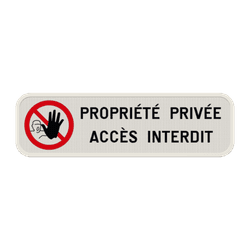 Panneau d'interdiction - Acc&egrave;s interdit - Texte personnalis&eacute;