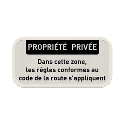 Panneau d'interdiction - PROPRI&Eacute;T&Eacute; PRIV&Eacute;E - Code de la route
