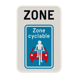 Panneau de signalisation ZONE - F111
