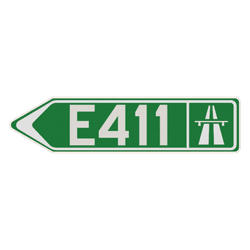 Panneau G2000 - F31 - Itin&eacute;raire par autoroute - Gauche
