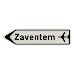 Panneau G2000 - F33a - Signal de direction &agrave; distance (gauche)