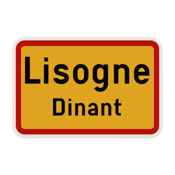 Panneau G2000 - F43 - Signal de localit&eacute; - 2 lignes