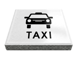 Dalle de signalisation - station de taxis - 30 x 30 cm avec bord biseaut&eacute;