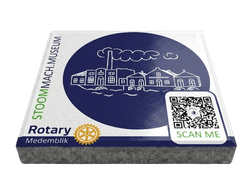 Dalle de signalisation - QR code / design personnalis&eacute; - 30 x 30 cm avec bord biseaut&eacute;