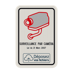 Surveillance par cam&eacute;ra Belge - Loi du 21 mars 2007 - Logo personnalis&eacute;