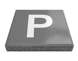 Stoeptegel parkeerplaats (TS-ST_PP) - 30x30cm met facetrand