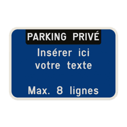 Panneau de Texte Personnalisable - Paysage Bleu