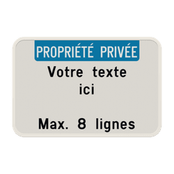 Panneau Rectangulaire Personnalisable - Bleu/blanc