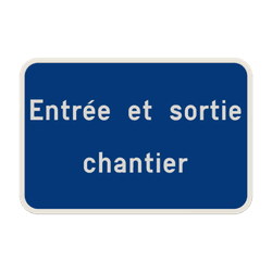 Panneau de texte Rectangulaire - Personnalisable paysage - Blanc/bleu