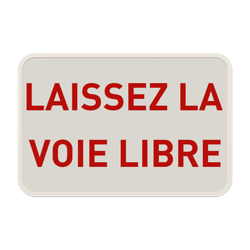Panneau de Texte Personnalisable - Orientation Paysage Rouge/Blanc