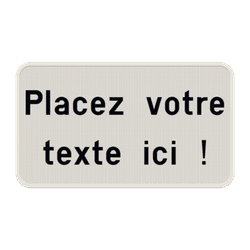 Panneau de Texte Personnalisable - 1 &agrave; 4 Lignes Blanc/Noir