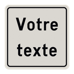 Panneau de texte 1:1 Carr&eacute; Personnalisable