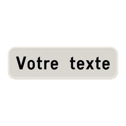 Panneau de Texte Personnalisable - 2 Lignes de Texte Blanc/Noir