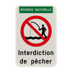 Panneau d'information - Interdiction de p&ecirc;cher