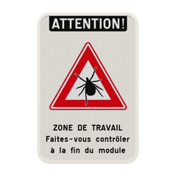 Panneau d'information - Zone de travail