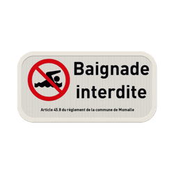 Panneau de signalisation - Baignade interdite