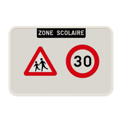Panneau d'information - Zone scolaire - A23 - C43
