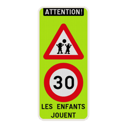 Panneau de signalisation 4:9 - Attention ! Les enfants jouent