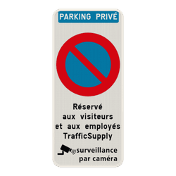Panneau Attention &ndash; V&eacute;lo Interdit &ndash; Texte Personnalis&eacute; &ndash; Zone Sous Vid&eacute;osurveillance