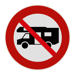 Panneau de signalisation - Camping-cars interdits