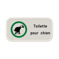 Panneau toilettes pour chiens
