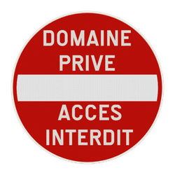 Panneau de signalisation - C1 - Domaine priv&eacute; - Acc&egrave;s interdit