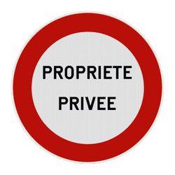 Panneau de signalisation - C3 - Propri&eacute;t&eacute; priv&eacute;e