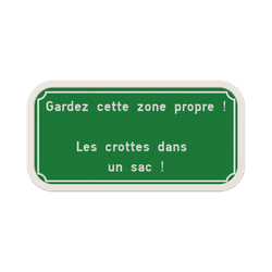 Panneau avec texte et couleur personnalisable pour chien