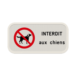 Panneau interdit aux chiens personnalisable