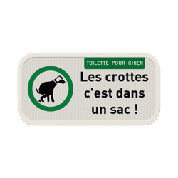 Panneau &ldquo;Toilettes pour chiens&rdquo; &ndash; texte personnalisable &ndash; ext&eacute;rieur