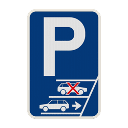 Panneau de stationnement - Stationnement uniquement en marche arri&egrave;re
