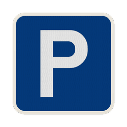 Panneau de stationnement carr&eacute; 225x225 E9a