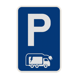 Panneau de stationnement pour camion &eacute;lectrique