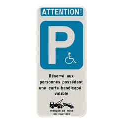 Panneaux de parking pour PMR