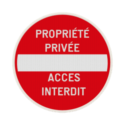Panneaux propriété privée défense d’entrer