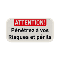 Panneau d&rsquo;avertissement personnalisable avec texte au choix - acc&egrave;s interdit