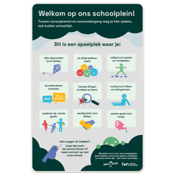 Schoolpleinbord Jantje Beton / IVN met dubbel omgezette rand - reflecterend