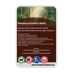 Panneaux r&eacute;glementaire personnalisable (for&ecirc;t)