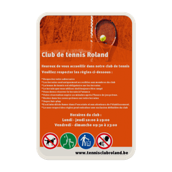 Panneaux r&eacute;glementaire personnalisable (tennis)