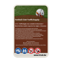 Panneau r&eacute;glementaire personnalisable (football)