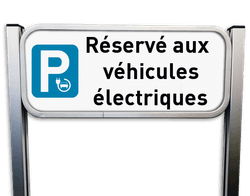 Panneau de parking avec poteaux &ndash; Borne de recharge &eacute;lectrique