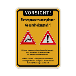 Warnschild Eichenprozessionsspinner, Gesundheitsgefahr - reflektierend