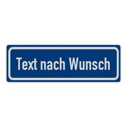 Schilder mit Wunschtext