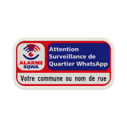 Panneau additionnel SQWA 2x1 - Texte personnalis&eacute;
