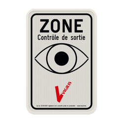 Panneau VIGILIS - Contr&ocirc;le de sortie - Suveillance Belge