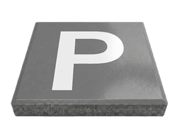 Dalle de signalisation - place de parking - 30 x 30 cm avec bord biseaut&eacute;