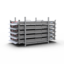 Loopbrug aluminium met leuningen, afmeting 1000x2300mm - set 5 stuks incl. opslagbok