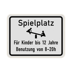 Spielplatzschilder