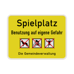 Spielplatzschilder
