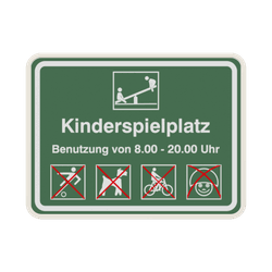Spielplatzschilder